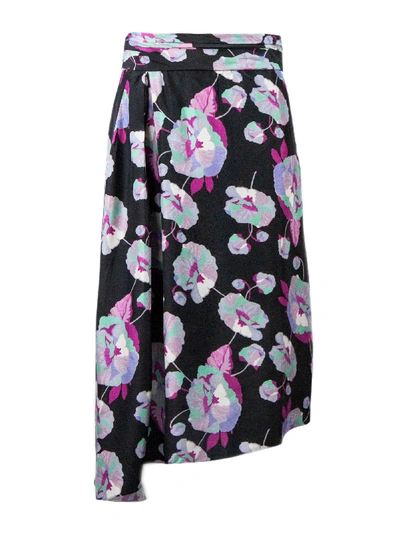 Shop Isabel Marant Javenia Floral-print Silk Skirt In Fiori