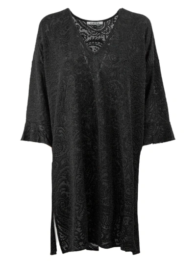 Shop Fisico Cristina Ferrari Black Loose Fit Dress In Nero