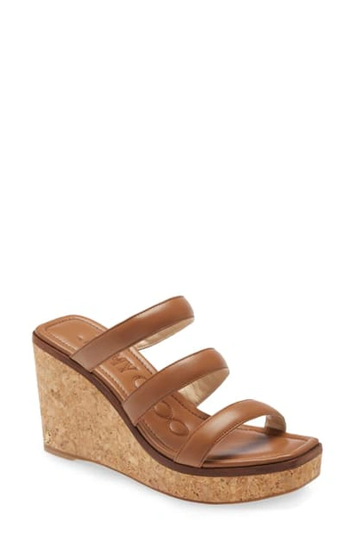 Shop Jimmy Choo Athenia Platform Wedge Sandal In Brown