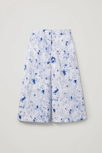 Shop Cos Printed Organic Cotton Culottes In Blue