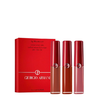Shop Armani Beauty Lip Maestro Midi Lip Set - Shades 200, 405, 501