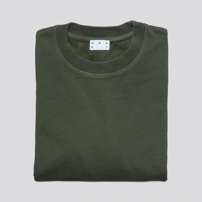 Shop Asket The Sweatshirt Dusty Green
