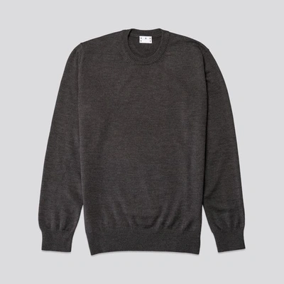 Shop Asket The Merino Sweater Charcoal Melange