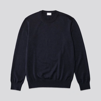 Shop Asket The Merino Sweater Dark Navy