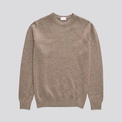 Shop Asket The Cashmere Sweater Brown Melange