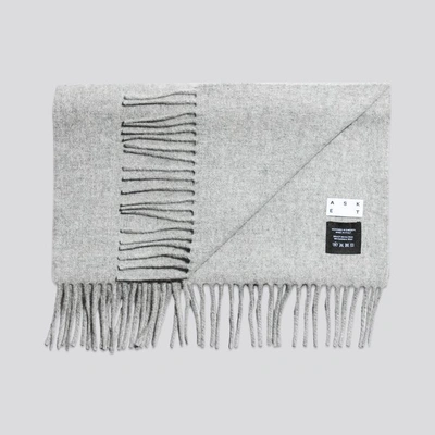 Shop Asket The Merino-cashmere Scarf Grey