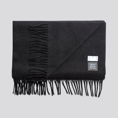 Shop Asket The Merino-cashmere Scarf Black