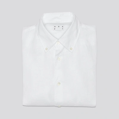 Shop Asket The Linen Shirt White