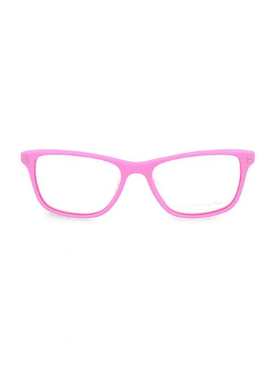Shop Stella Mccartney Girl's 50mm Square Optical Glasses In Pink