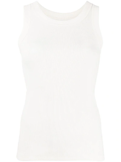 Shop Styland Ribbed Tank Top In White