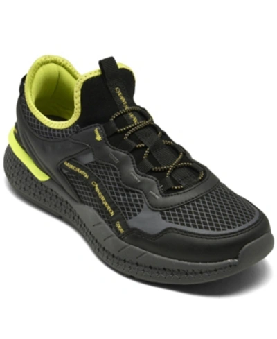 Shop Creative Recreation Men's Ontario Casual Athletic Sneakers From Finish Line In Black, Gray, Volt