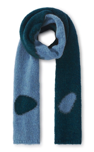 Shop Paloma Wool Coco Ying Yang Knitted Scarf In Blue