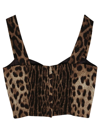 Shop Dolce & Gabbana Leopard Print Cotton Top