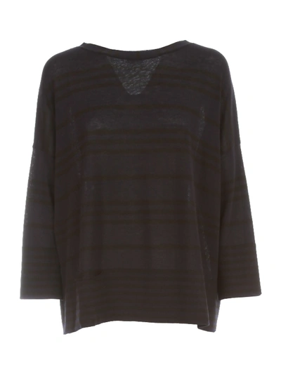 Shop Archiviob Striped Sweater S/s In Blu Nero
