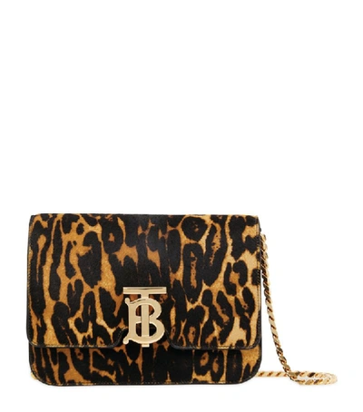 Shop Burberry Small Leopard Print Tb Bag