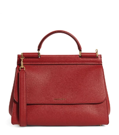 Shop Dolce & Gabbana Leather Medium Sicily Soft Top-handle Bag