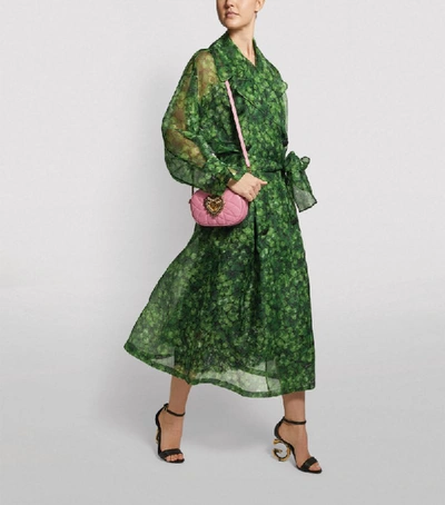 Shop Dolce & Gabbana Sheer Clover Trench Coat