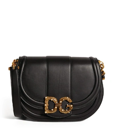 Shop Dolce & Gabbana Medium Leather Dg Amore Messenger Bag