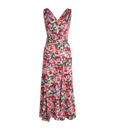 Shop Dolce & Gabbana Floral Wrap Midi Dress