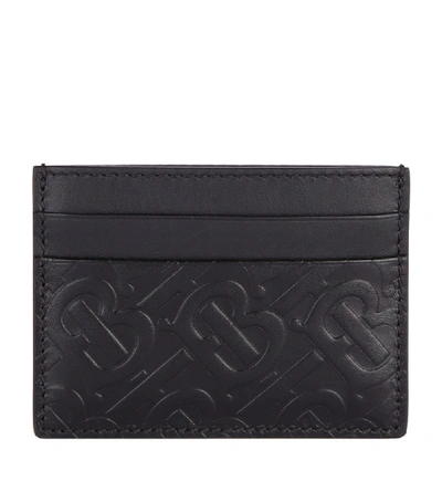 Shop Burberry Leather Monogram Card Holder