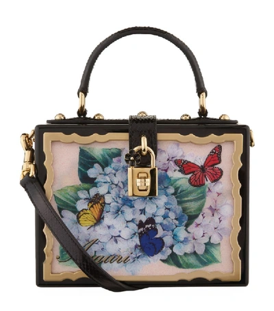 Shop Dolce & Gabbana Hydrangea Padlock Top Handle Bag