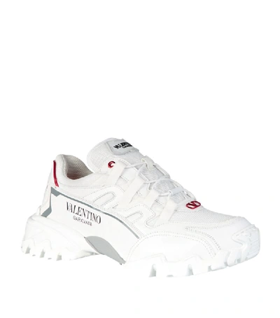 Shop Valentino Leather Climber Sneakers