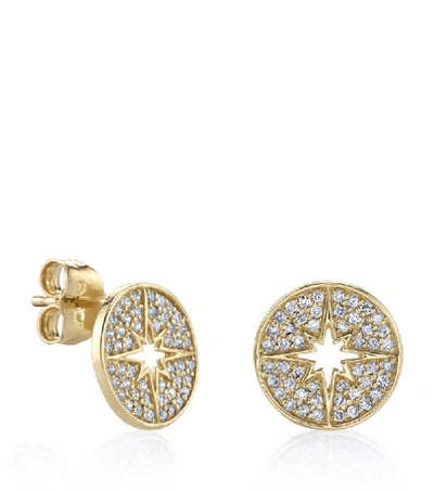 Shop Sydney Evan Yellow Gold Mini Starburst Stud Earrings