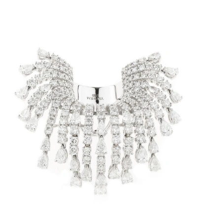 Shop Yeprem White Gold Diamond Inside Out Ring In Multi