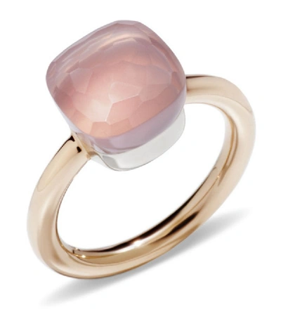 Shop Pomellato Nudo Pink Quartz Ring Size 53