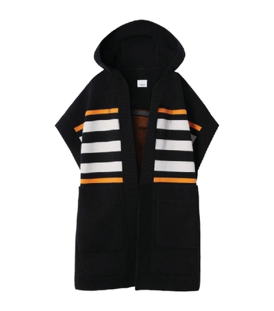 Shop Burberry Monogram Stripe Cape