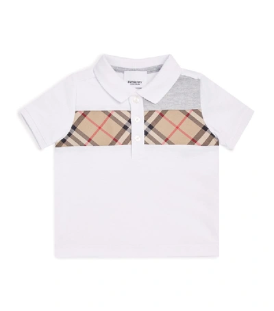 Shop Burberry Kids Check Polo Shirt