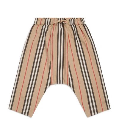 Shop Burberry Kids Stripe Trousers