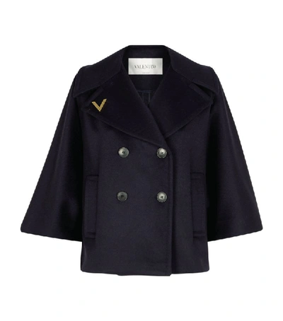 Shop Valentino Double-breasted Wool-cashmere Coat