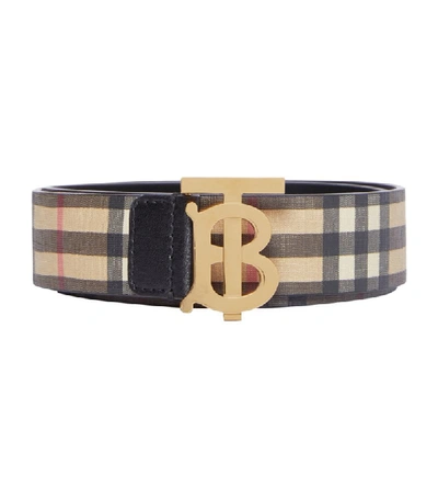 Shop Burberry Vintage Check Monogram Belt