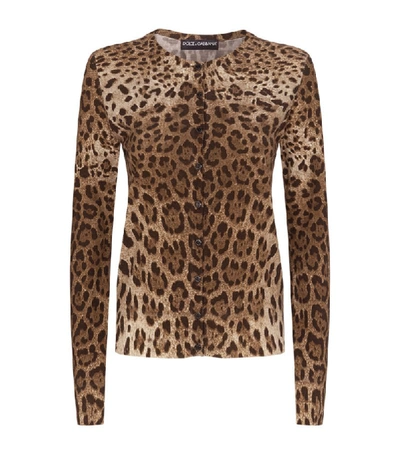 Shop Dolce & Gabbana Leopard Print Cardigan