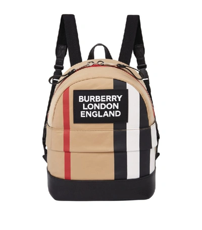 Shop Burberry Kids Icon Stripe Logo Rucksack