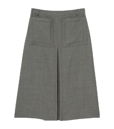 Shop Burberry Box-pleat Tailored Skirt