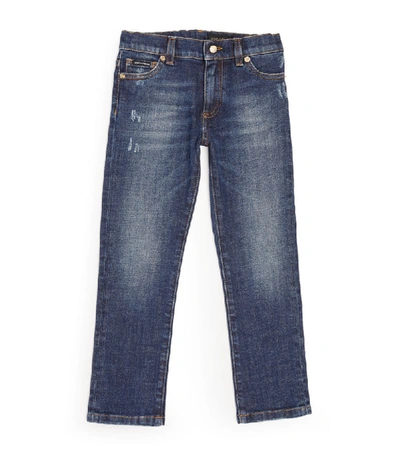 Shop Dolce & Gabbana Kids Distressed Jeans (8-12 Years) In Multi