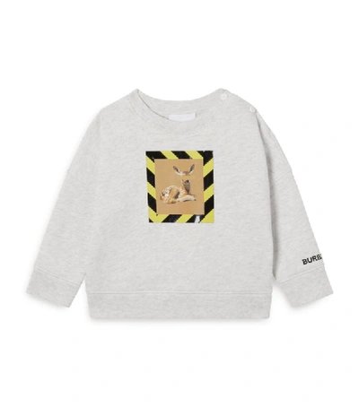 Shop Burberry Kids Deer Print Sweatshirt (6-24 Months)