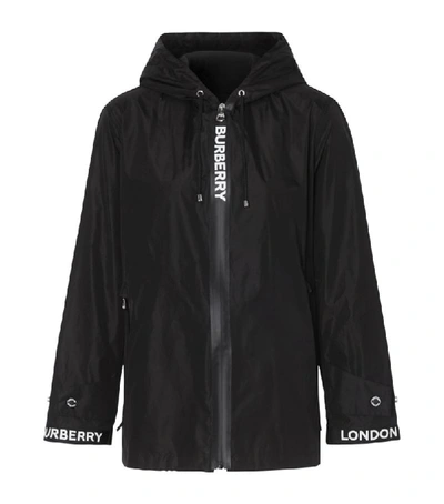 Shop Burberry Horseferry Logo Tape Hooded Jacket