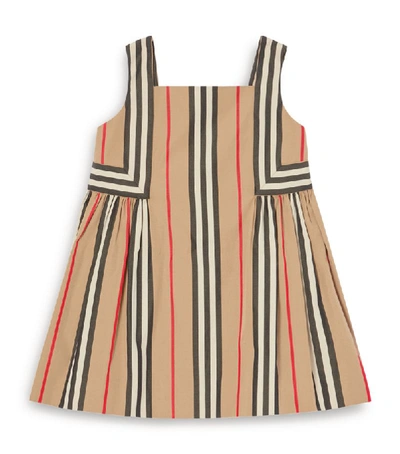 Shop Burberry Kids Icon Stripe Cotton Dress (6-24 Months)