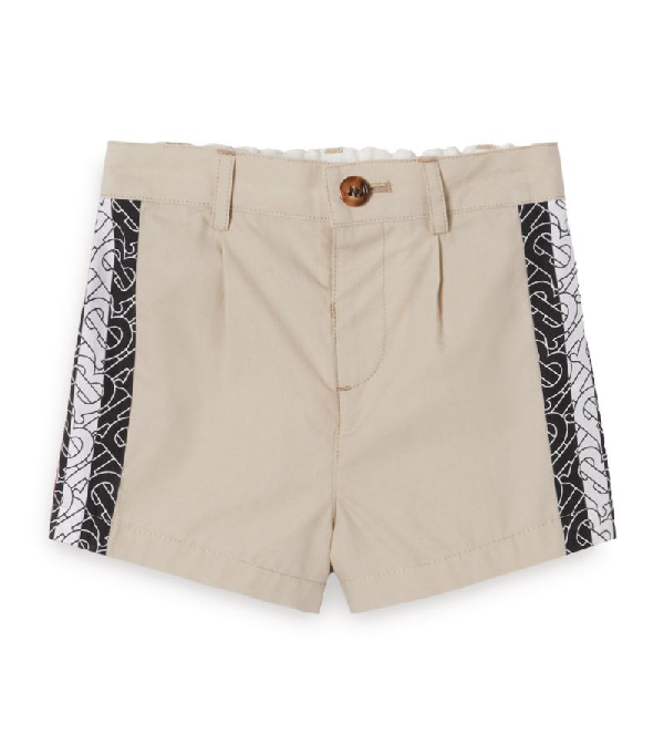 Burberry Babies Kids Monogram Stripe Shorts 6 24 Months In Neutrals Modesens