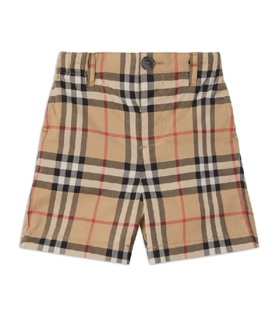 Shop Burberry Kids Vintage Check Shorts