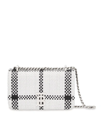 Shop Burberry Mini Latticed Leather Lola Bag