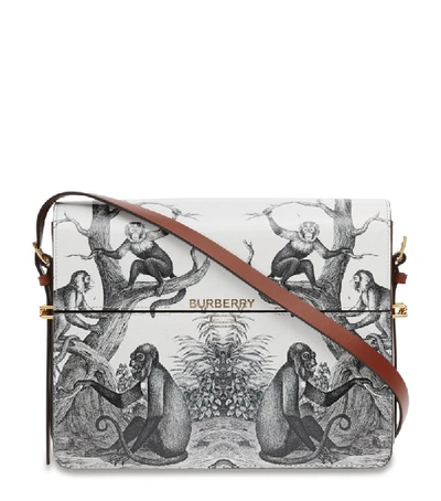 Shop Burberry Large Leather Monkey Print Grace Bag