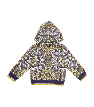 Shop Dolce & Gabbana Kids Cotton Hooded Sweatshirt (3-30 Months)