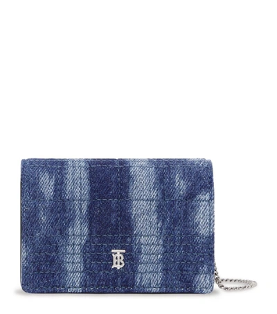 Shop Burberry Denim Chain Card Holder