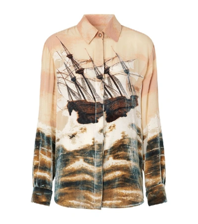 Shop Burberry Ship Print Shirt