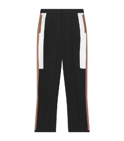 Shop Burberry Wool Stripe Tailored Trousers