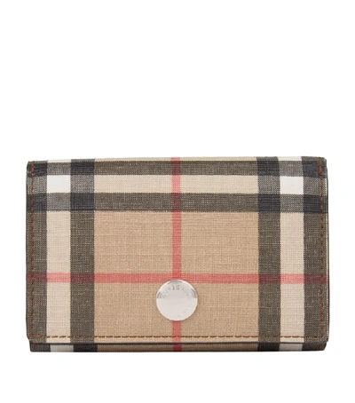 Burberry Small Vintage Check E-Canvas & Leather French Wallet